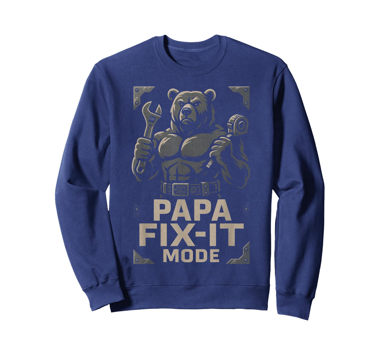 Papa Fix-It Mode Tough Bear Repair T-Shirt