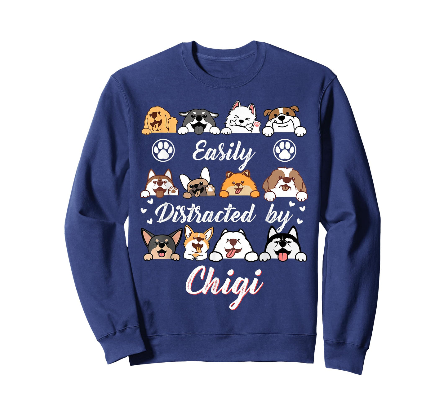 Easily Distracted by Chigi Chihuahua Mix Funny Corgi Mix T-Shirt