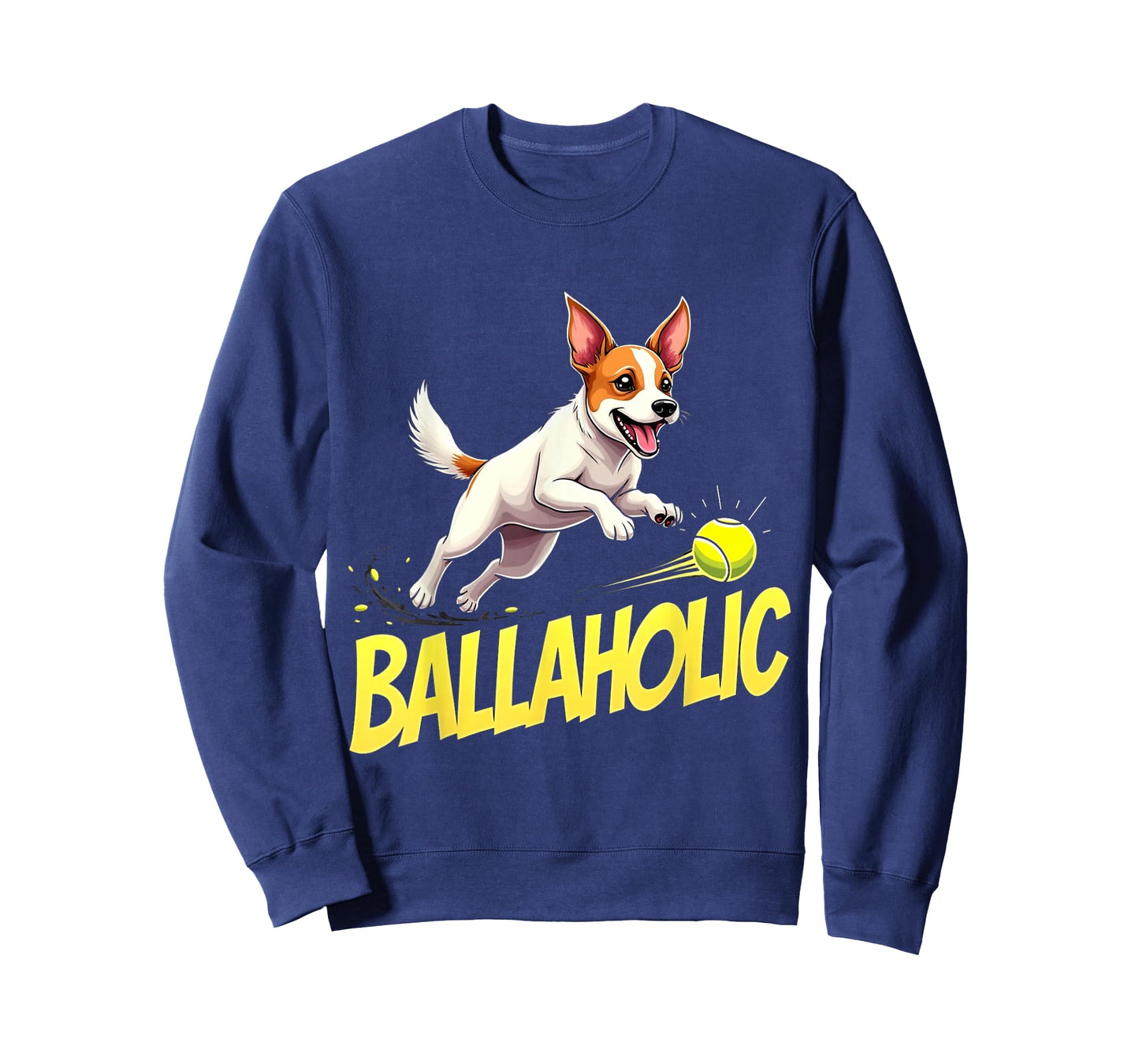 Funny Ballaholic Jack Russell Terrier Dog Chasing Ball T-Shirt
