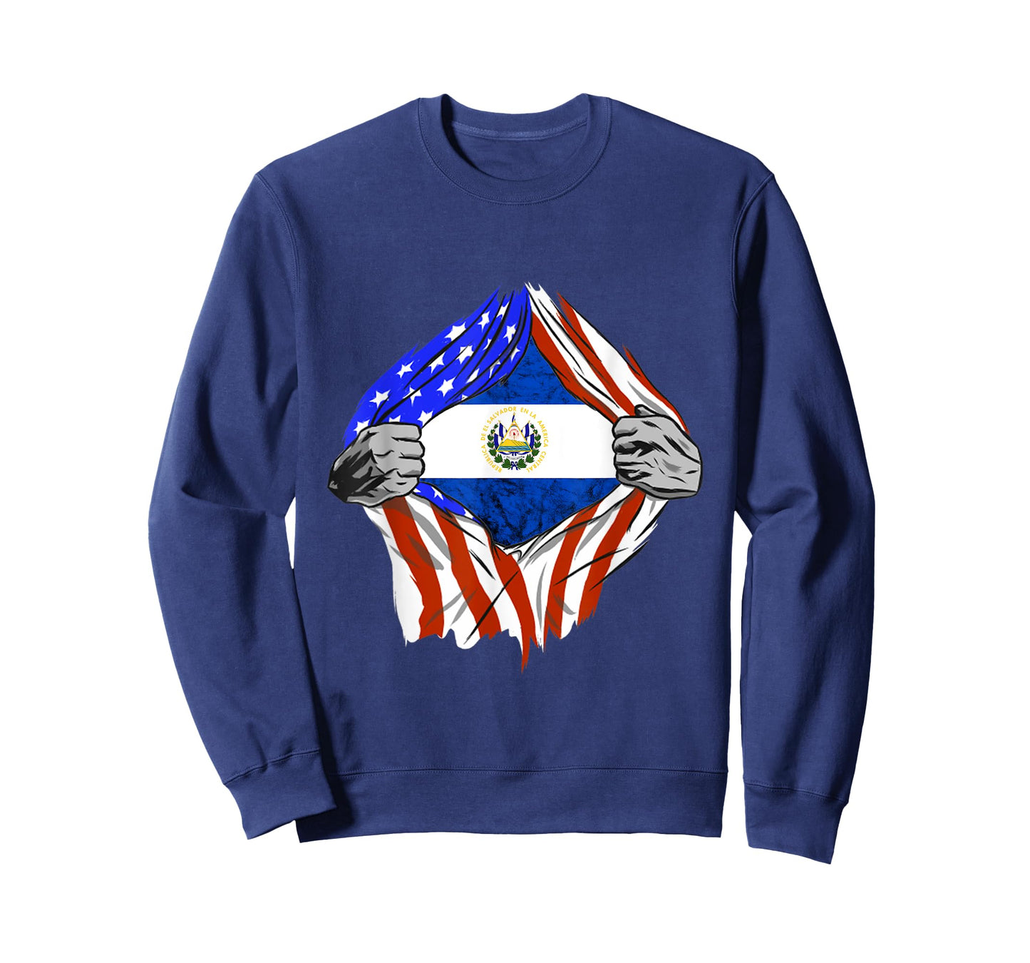 EL Salvador Chest Salvadorean Flag El Salvador Flag T-Shirt
