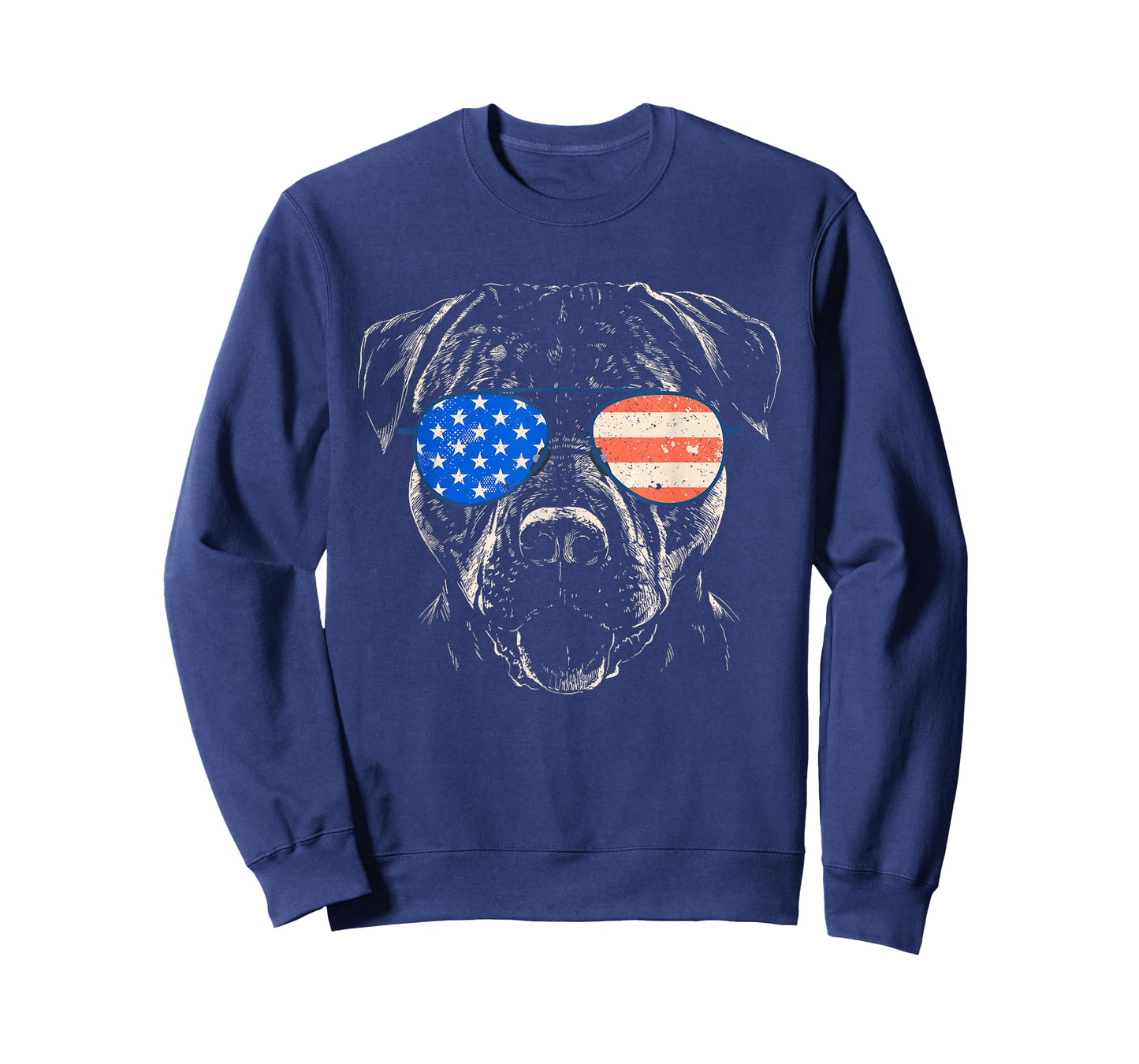 Pitbull American Flag 4th Of July Pitbull Dad Mom Dog Lover T-Shirt