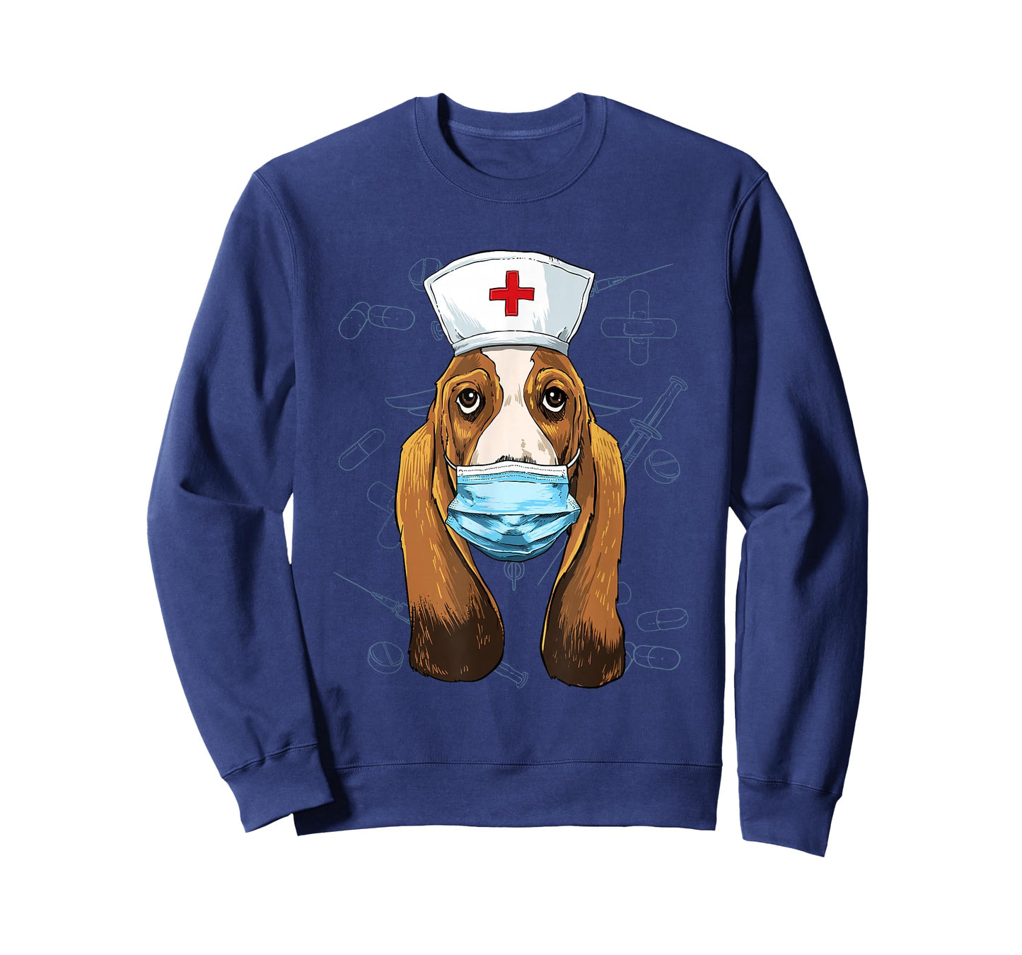 Hospital Basset Hound ER Nurse RN LPN Nurse Life Dog Lover T-Shirt
