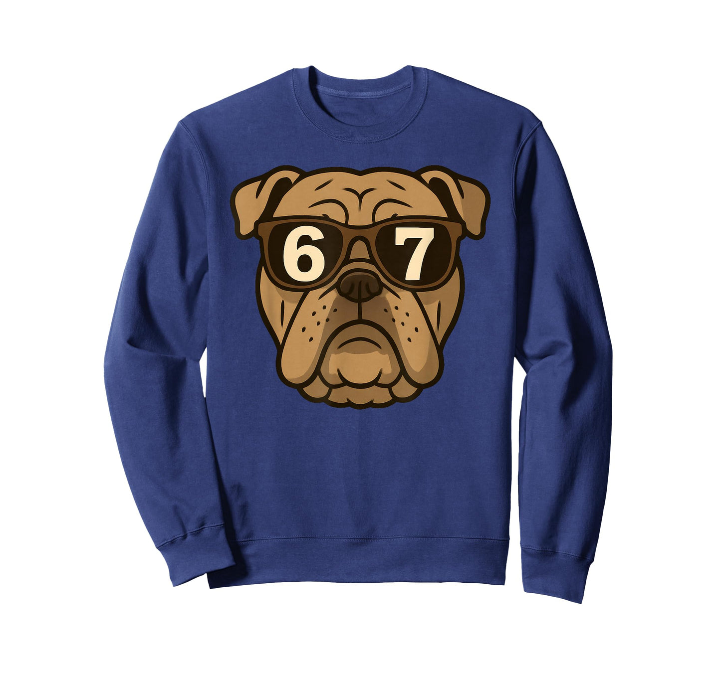Funny English Bulldog Dog Sunglasses 67 Six Seven Meme T-Shirt