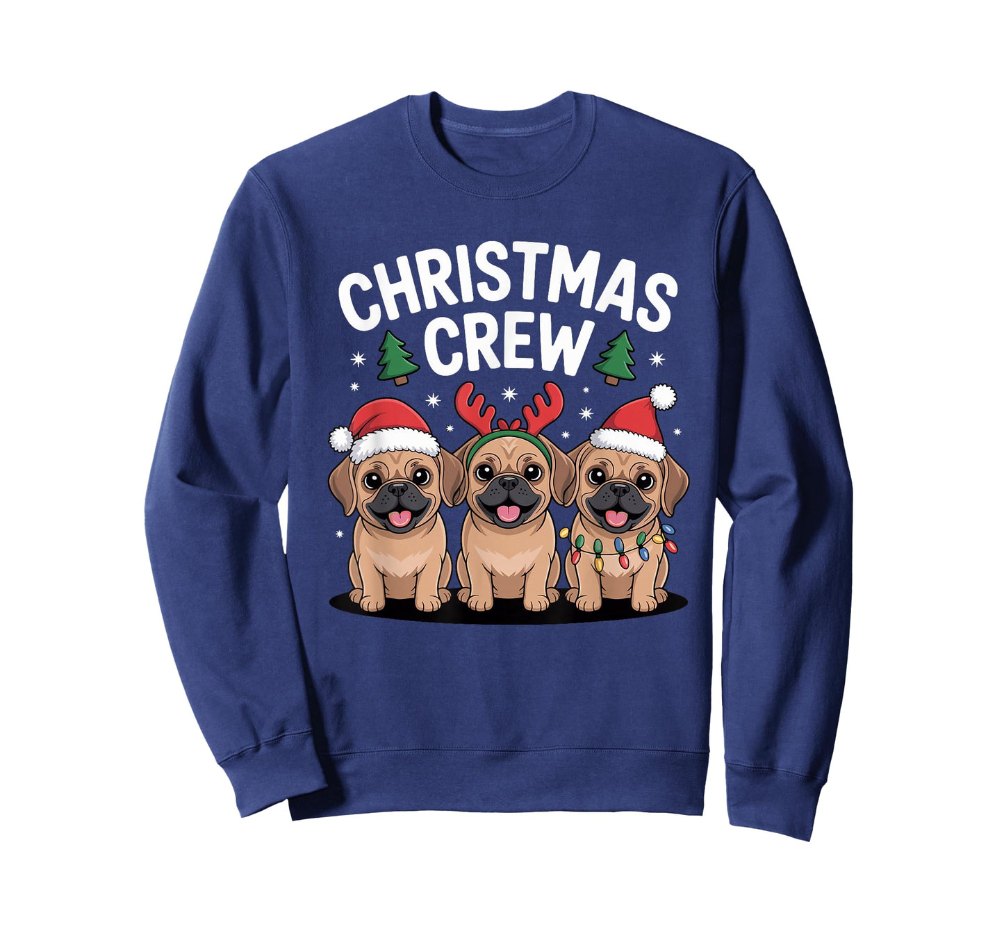 Christmas Crew Xmas Puppy Dog Breed Funny Christmas Puggle T-Shirt