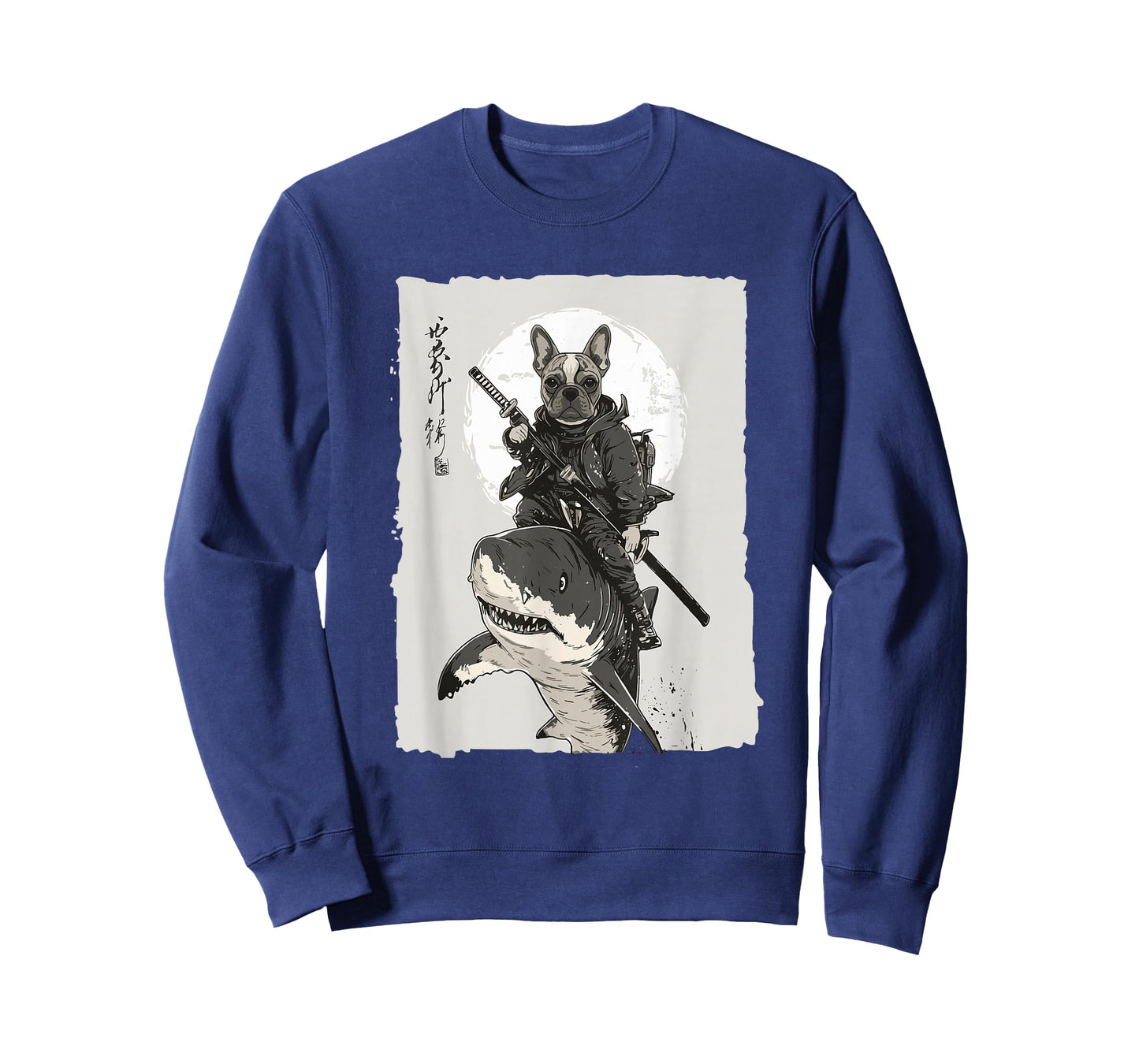 Samurai French Bulldog Dog Lover Vintage Mens Graphic T-Shirt
