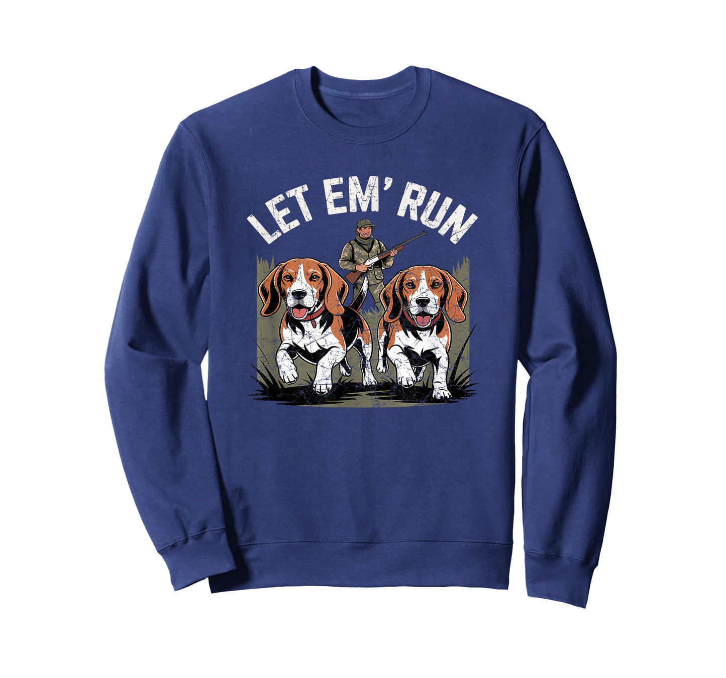 Vintage Beagle Dog Let Em' Run Rabbit Hunting T-Shirt