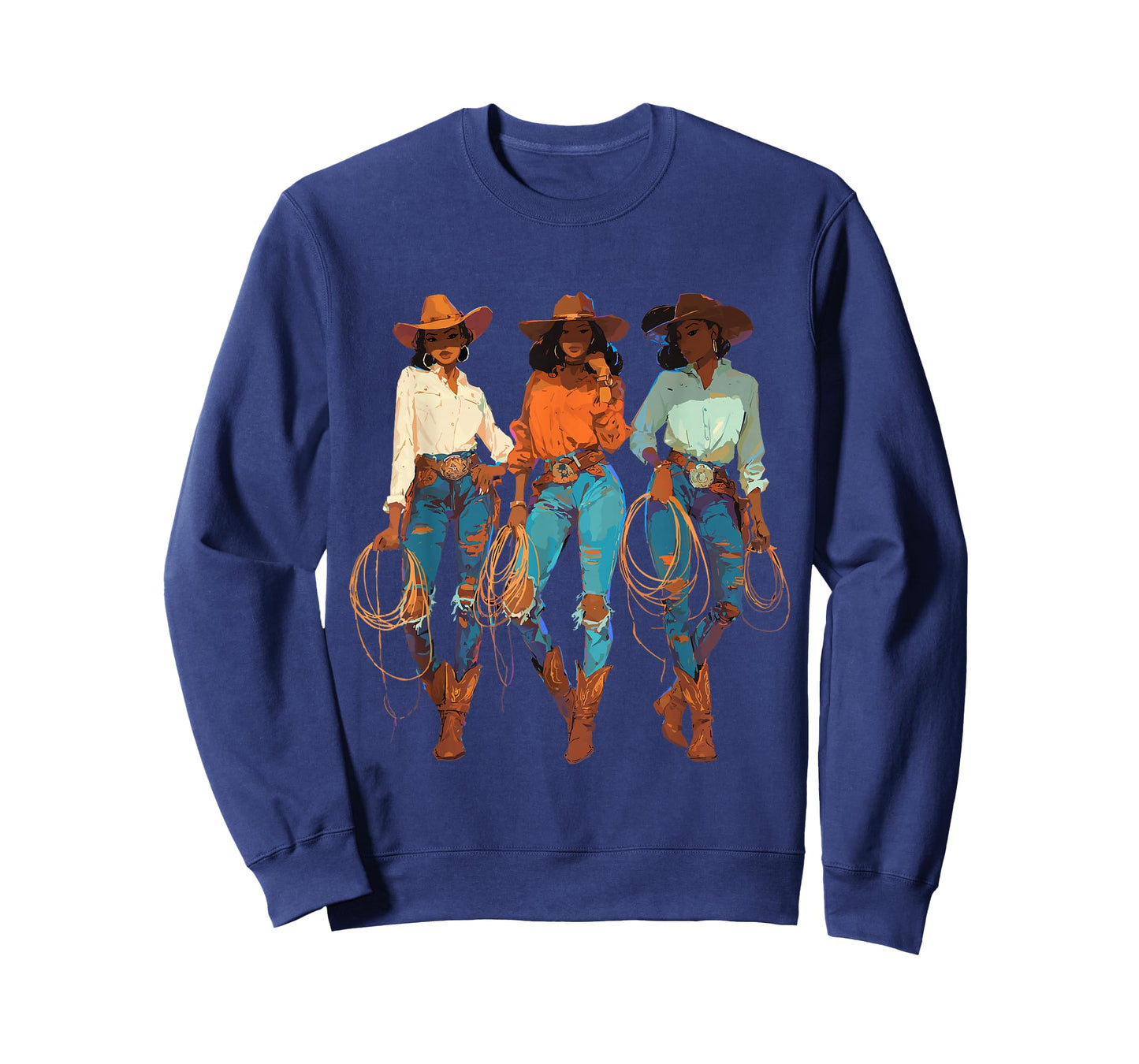 Black African American Cowgirl Western Country Texas Rodeo T-Shirt