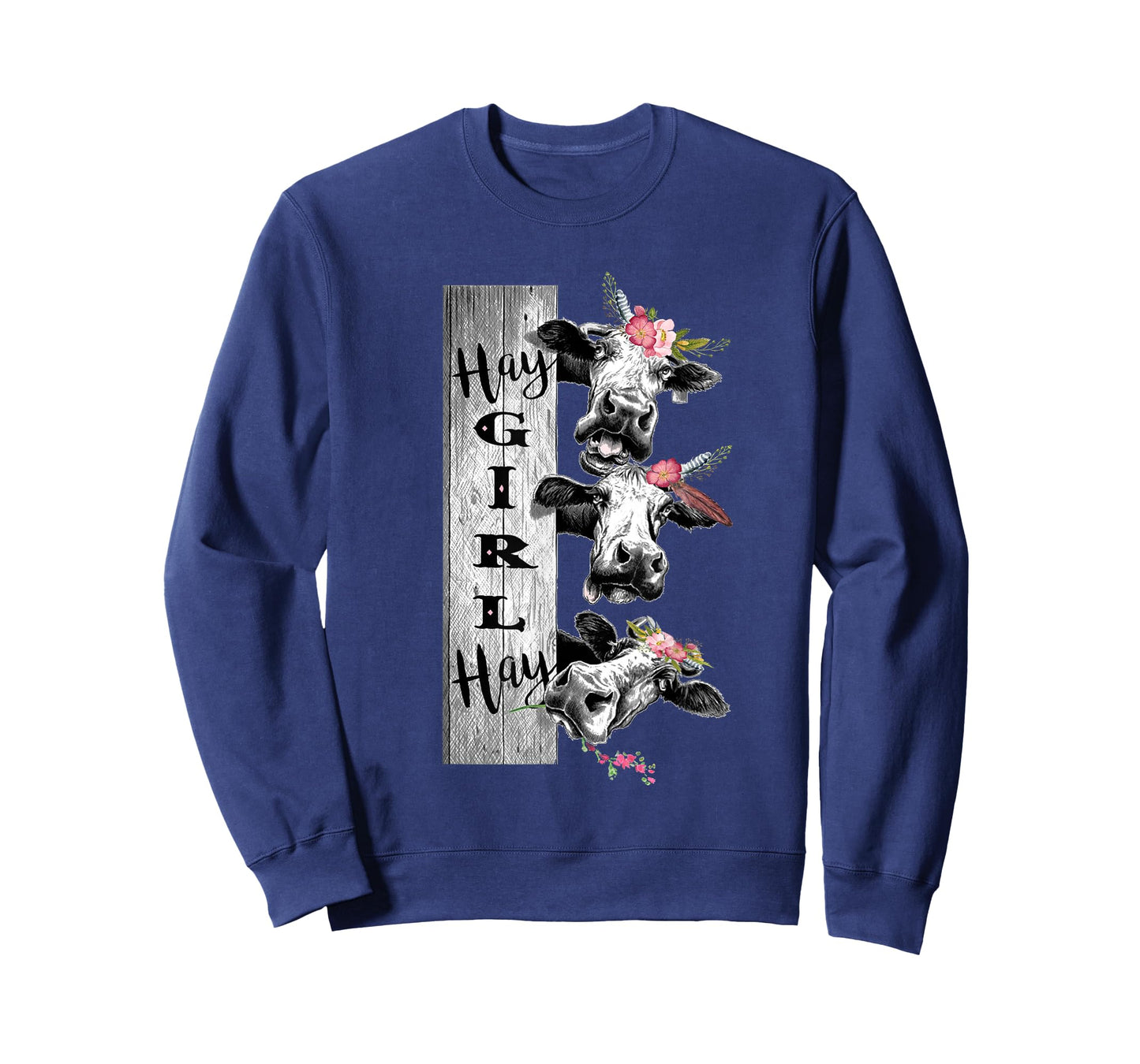 Heifer Hay Girl Hay Crazy Cow With Boho Flowers Shirt T-Shirt