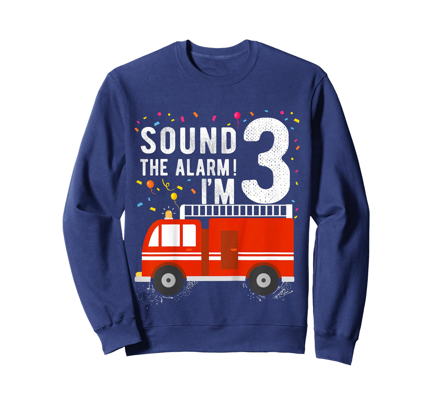 Fire Truck 3rd Birthday Boy 3 Year Old Firefighter T-Shirt