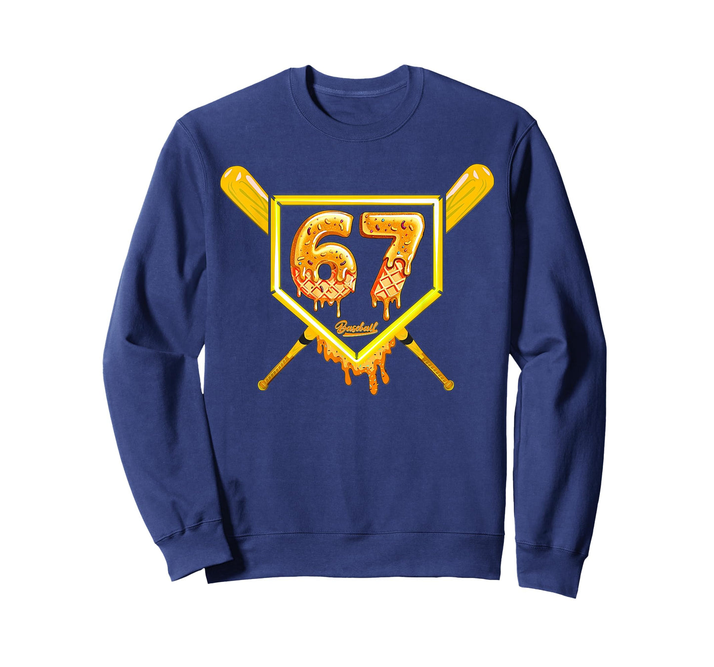 Baseball Drip Number 67 Player Or 67th Birthday T-Shirt