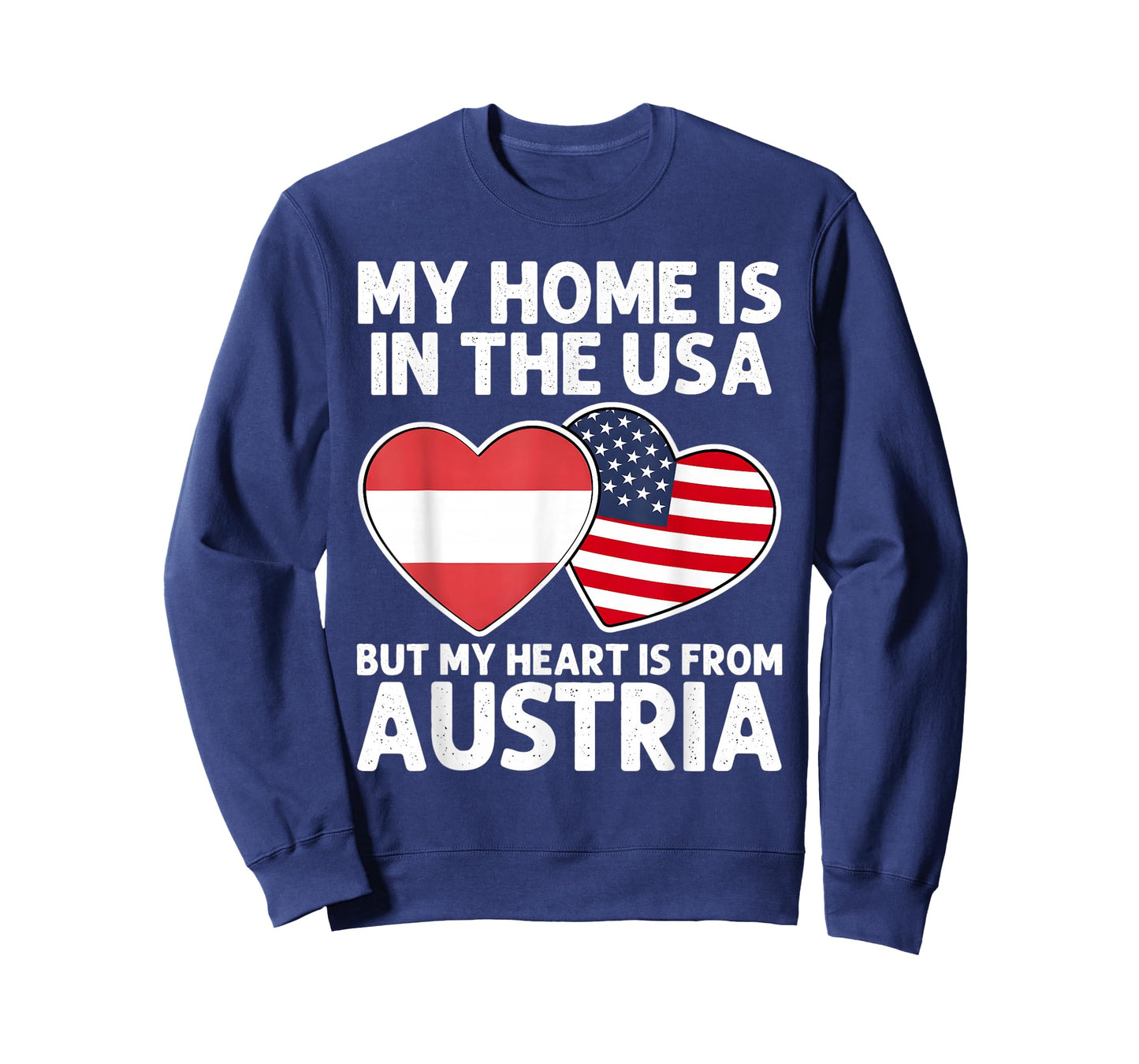 My Home USA My Heart Austria Austrian American Pride Flag T-Shirt