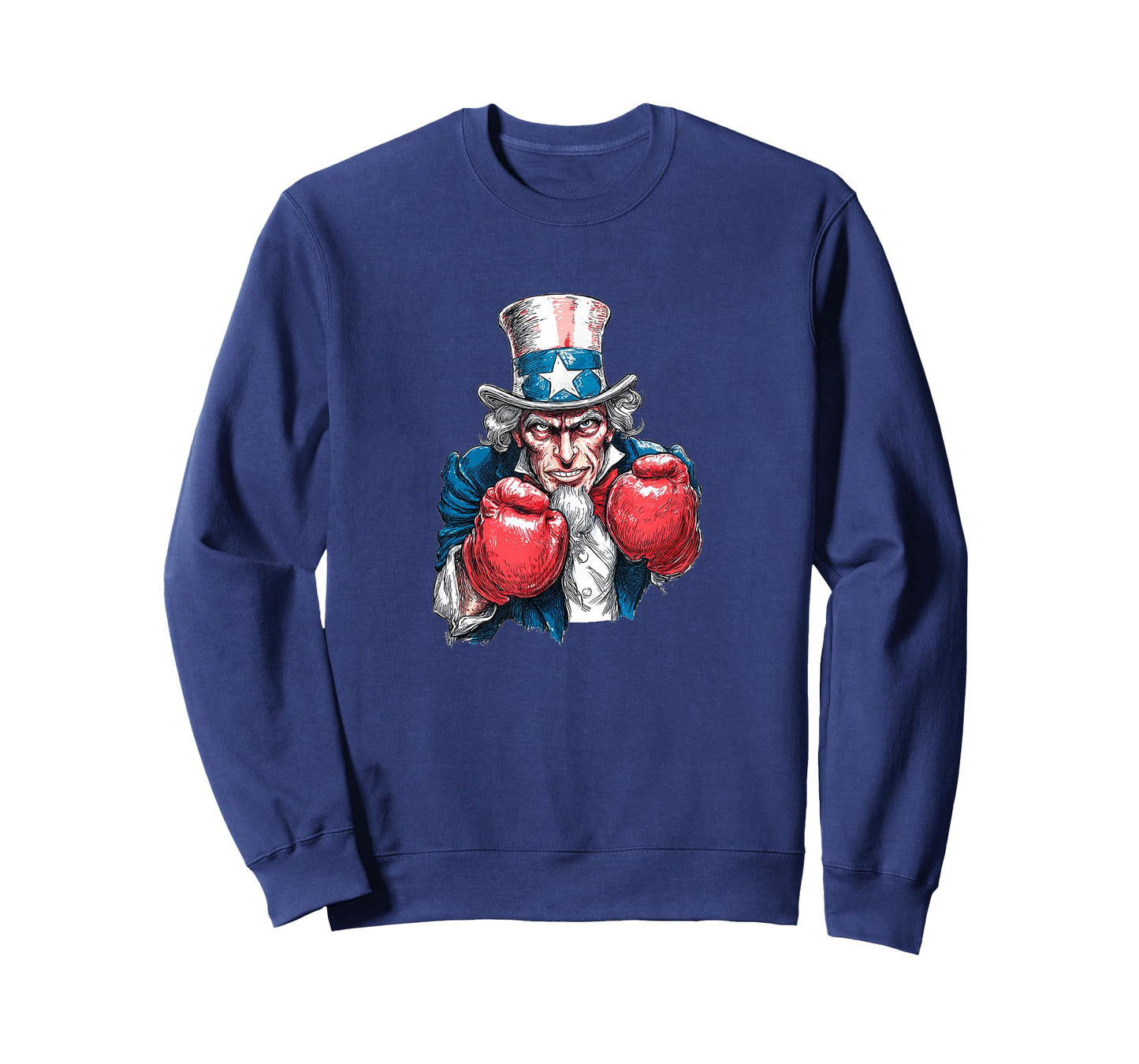 Patriotic Boxing with Sam and Cool Top Hat Uncle T-Shirt
