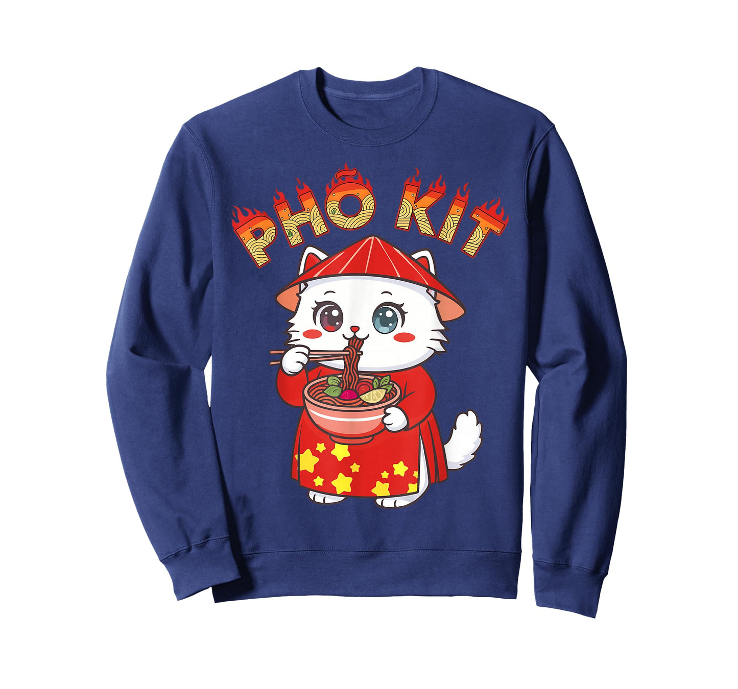 Pho Kit Cat Vietnamese Noodle Lovers Soup Foot Lovers Humor T-Shirt