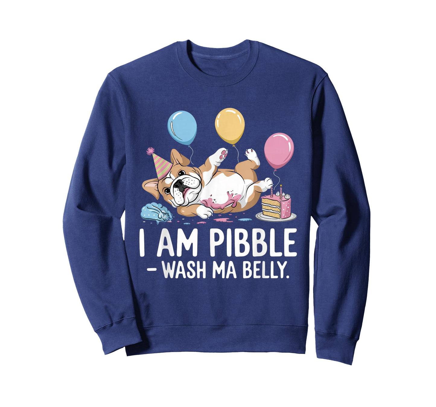 I am Pibble Dog Puppy Wash Clean My Belly Meme Pit Bull Dog T-Shirt