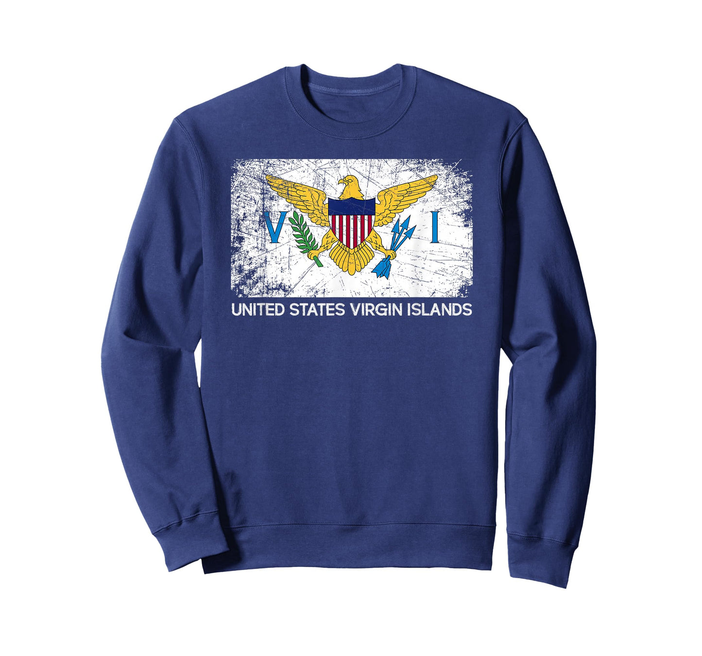 USVI Flag T-Shirt | Vintage Made In U.S. Virgin Islands Gift T-Shirt