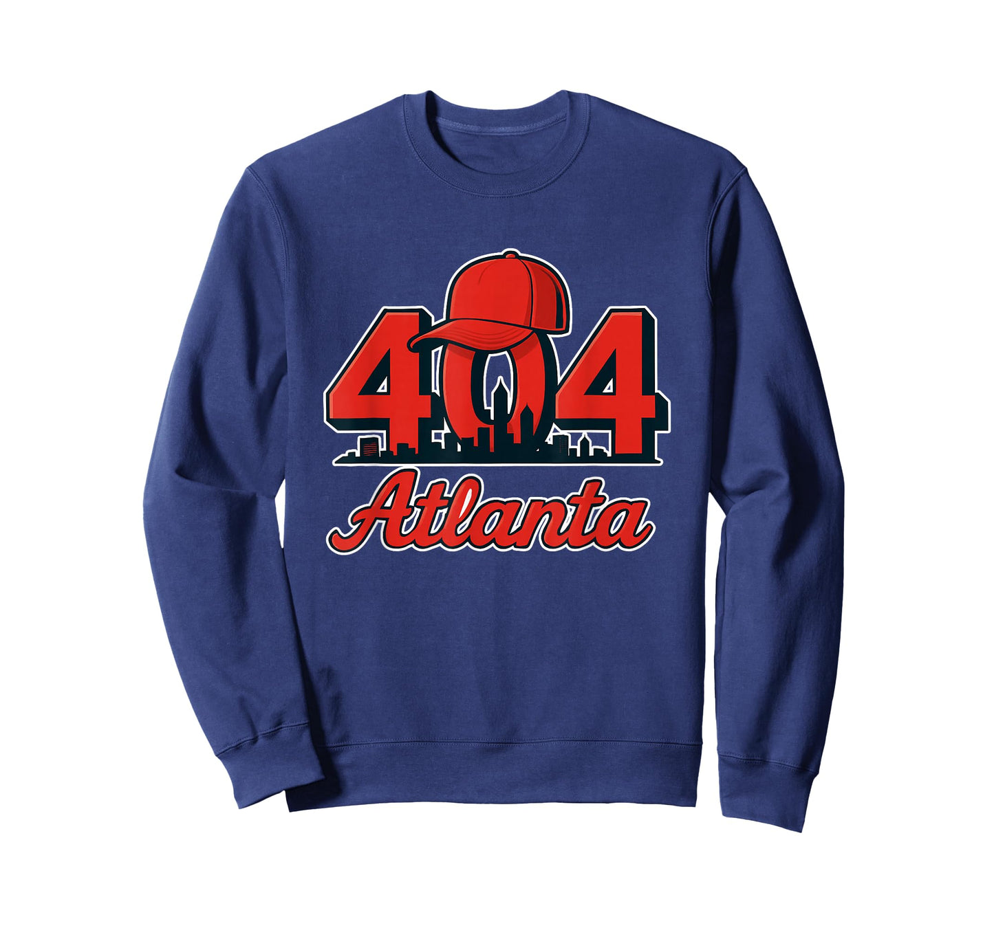Atlanta 404 Red Hat Skyline Hometown T-Shirt