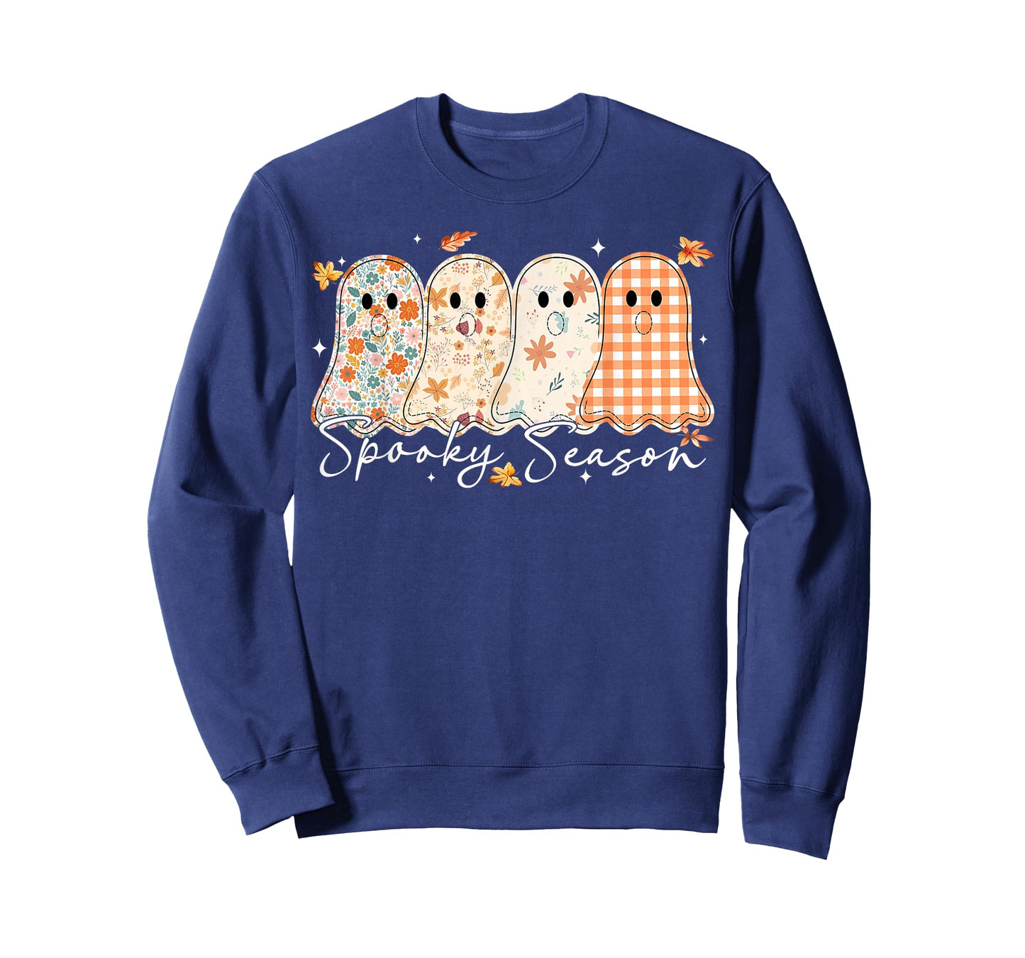 Tis The Season Floral Ghost Fall Pumpkin Halloween Autumn T-Shirt