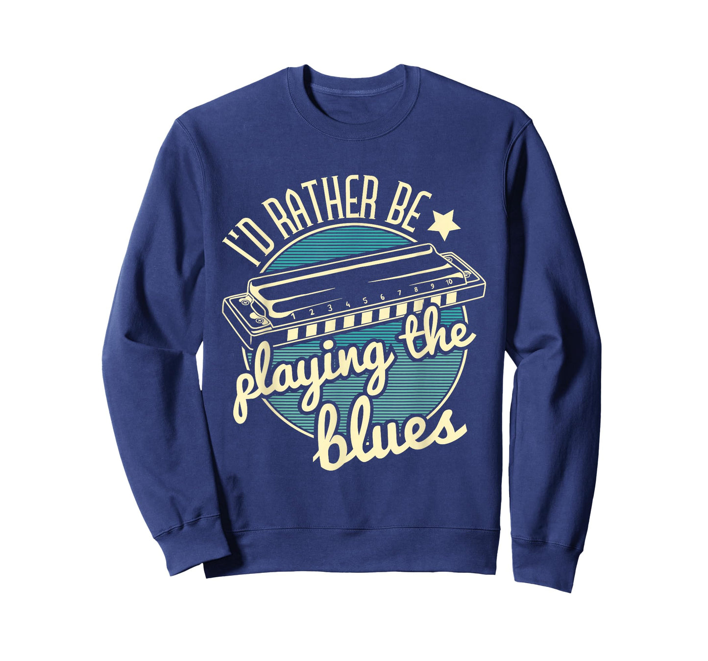 I'd Rather Be Playing The Blues Harmonica Player Harmonicist T-Shirt