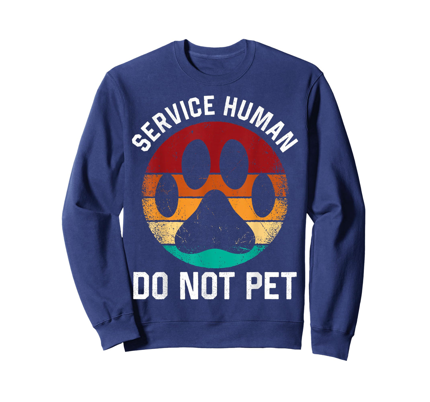Retro Emotional Puppy Support Dog Human Service Human Do Not Pet Funny Dog Vintage Rescue Dog Owner Unisex-Adults Black Cotton Polyester Short Sleeve T-Shirt