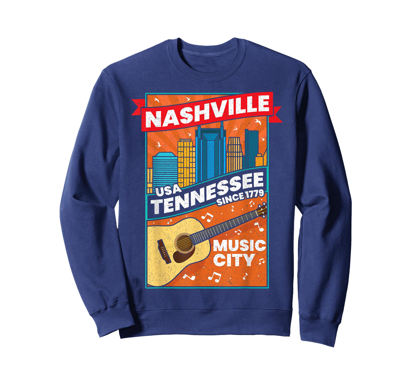 Nashville Tennessee USA Music City Guitar Musician Music T-Shirt