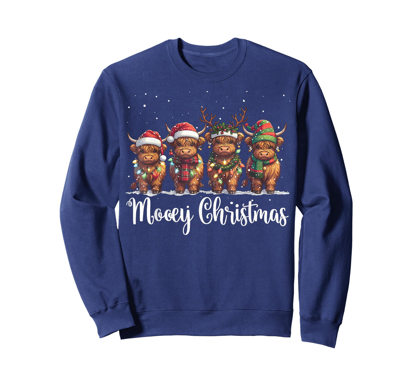 Mooey Christmas Cowgirl Xmas Funny Western Christmas Cow T-Shirt