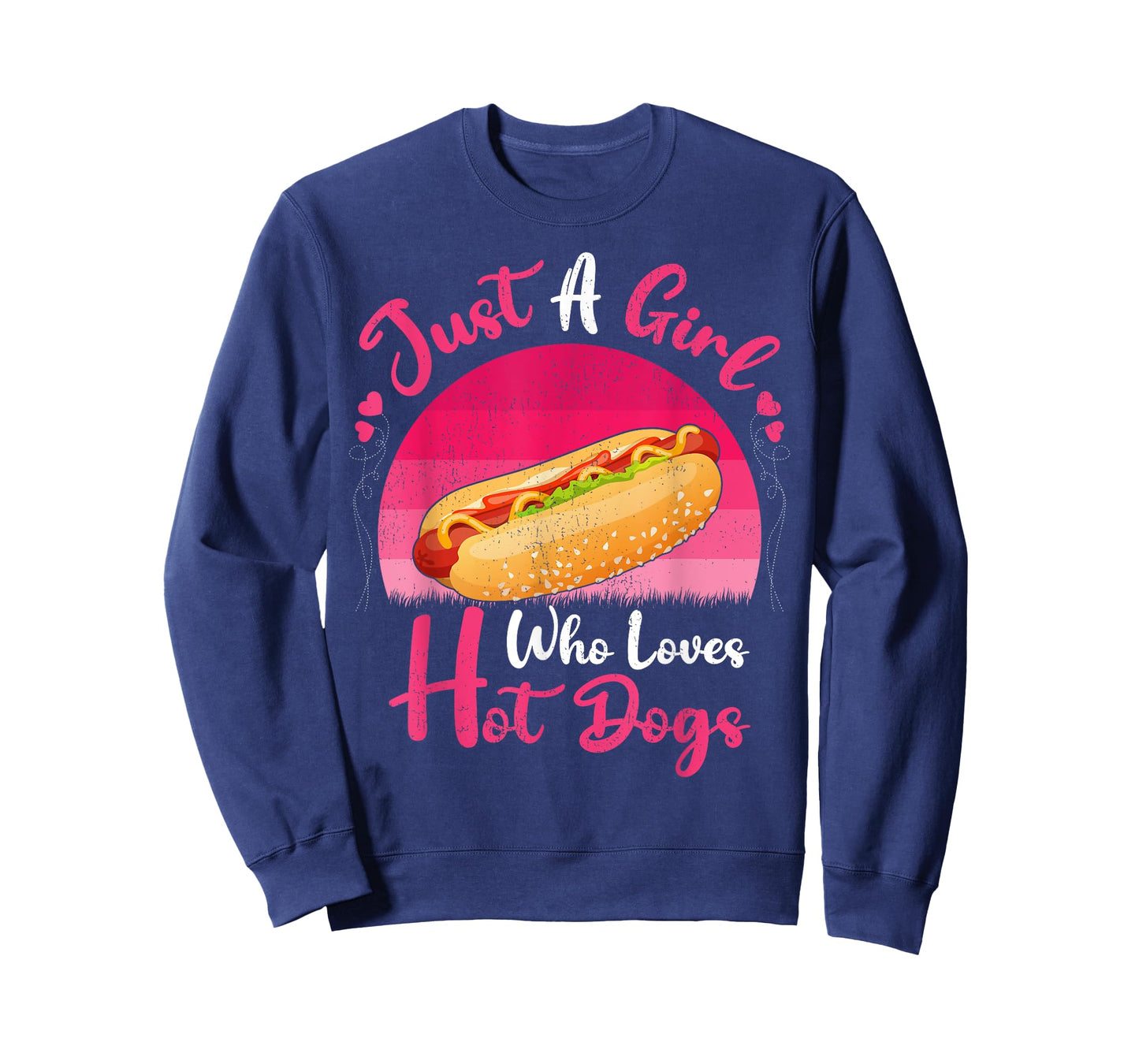 Vintage Hot Dog Food Lover Just A Girl Who Loves Hot Dogs T-Shirt