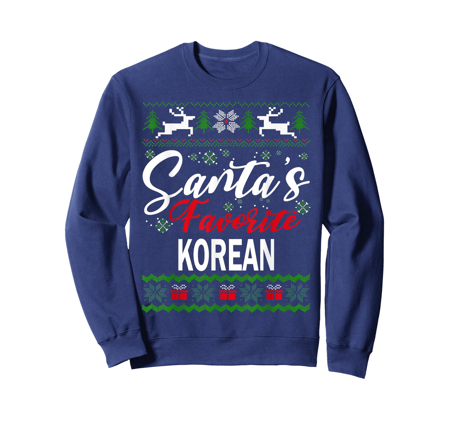 Santas Favorite Korean South Korea Christmas Ugly Sweater T-Shirt