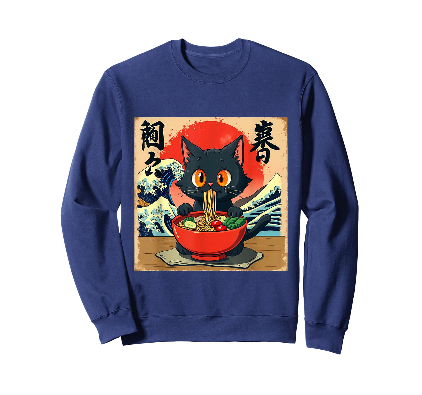 Cat Anime Kawaii Cat Ramen Japanese Funny Graphic Tees T-Shirt