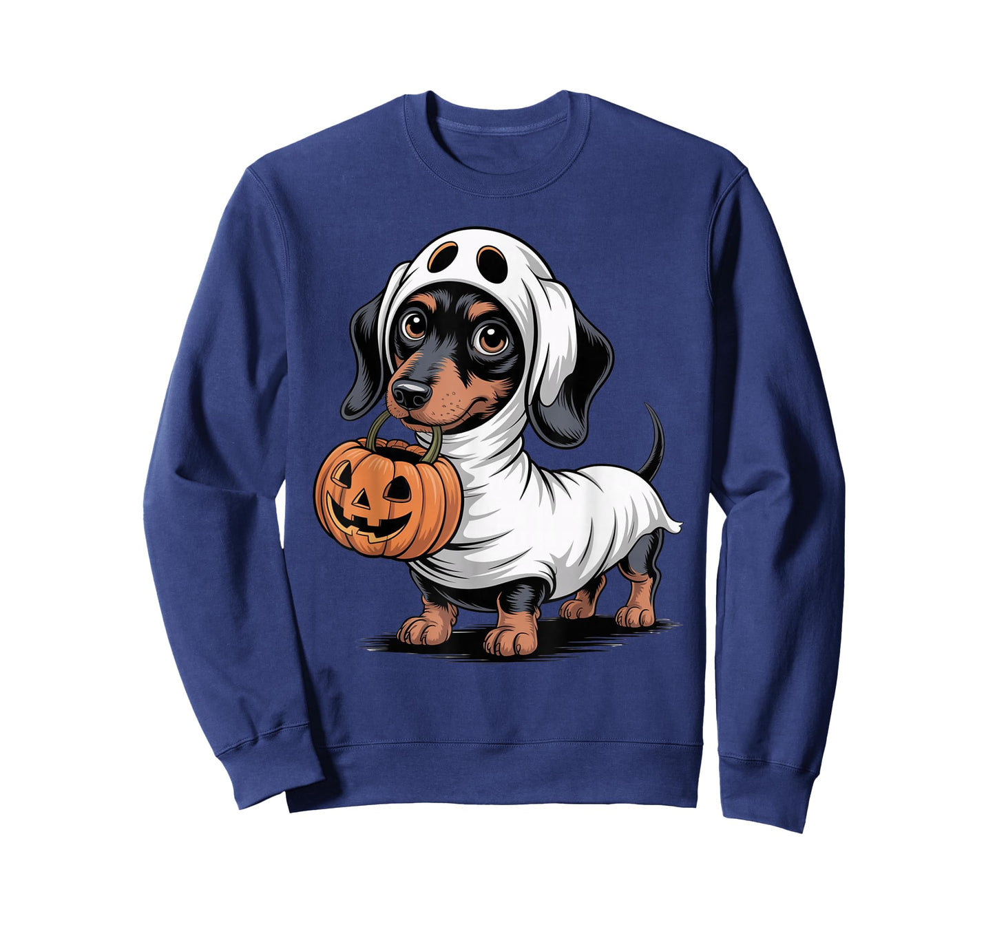 Cute Dachshund Ghost Pumpkin Sausage Dog Halloween Costume T-Shirt