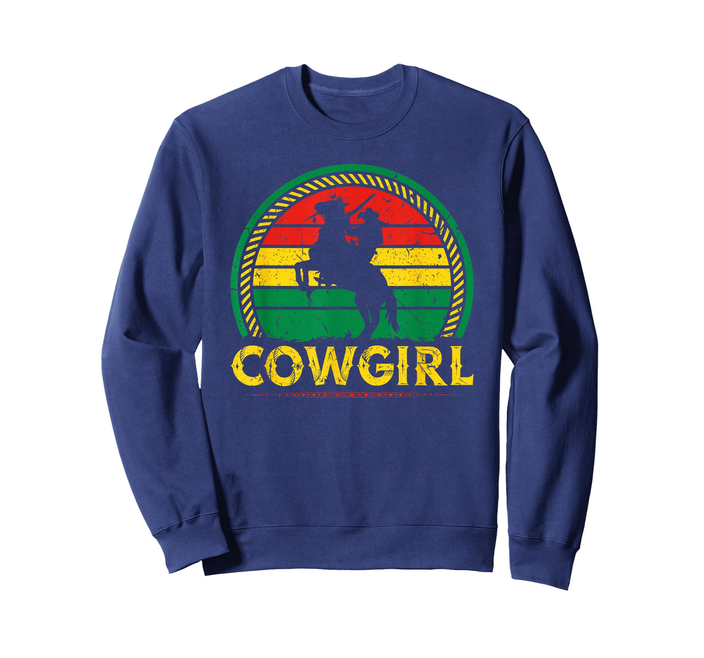 African American Cowgirl Sunset Bucking Horse Country T-Shirt