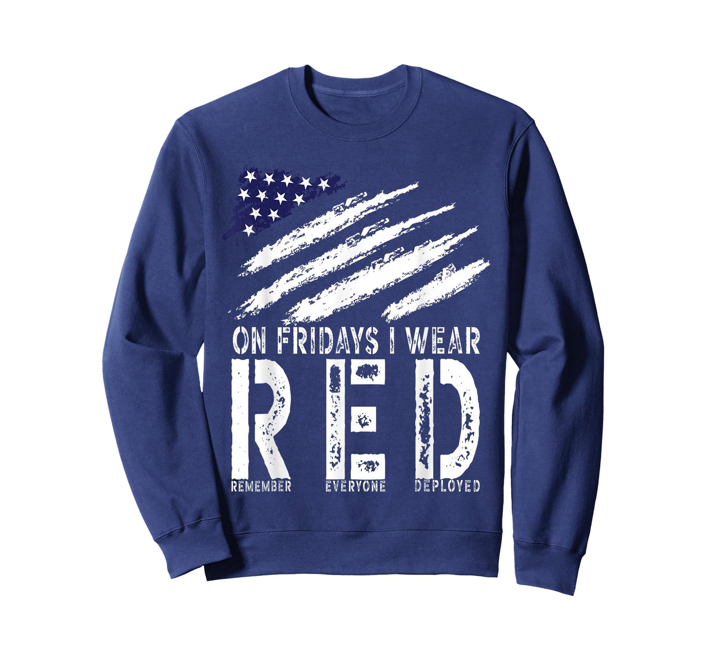 On Fridays I Wear Red USA Support American Troops T-Shirt