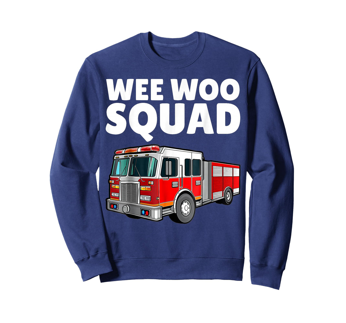 Wee Woo Squad Firefighter Art Fire Truck Fireman T-Shirt