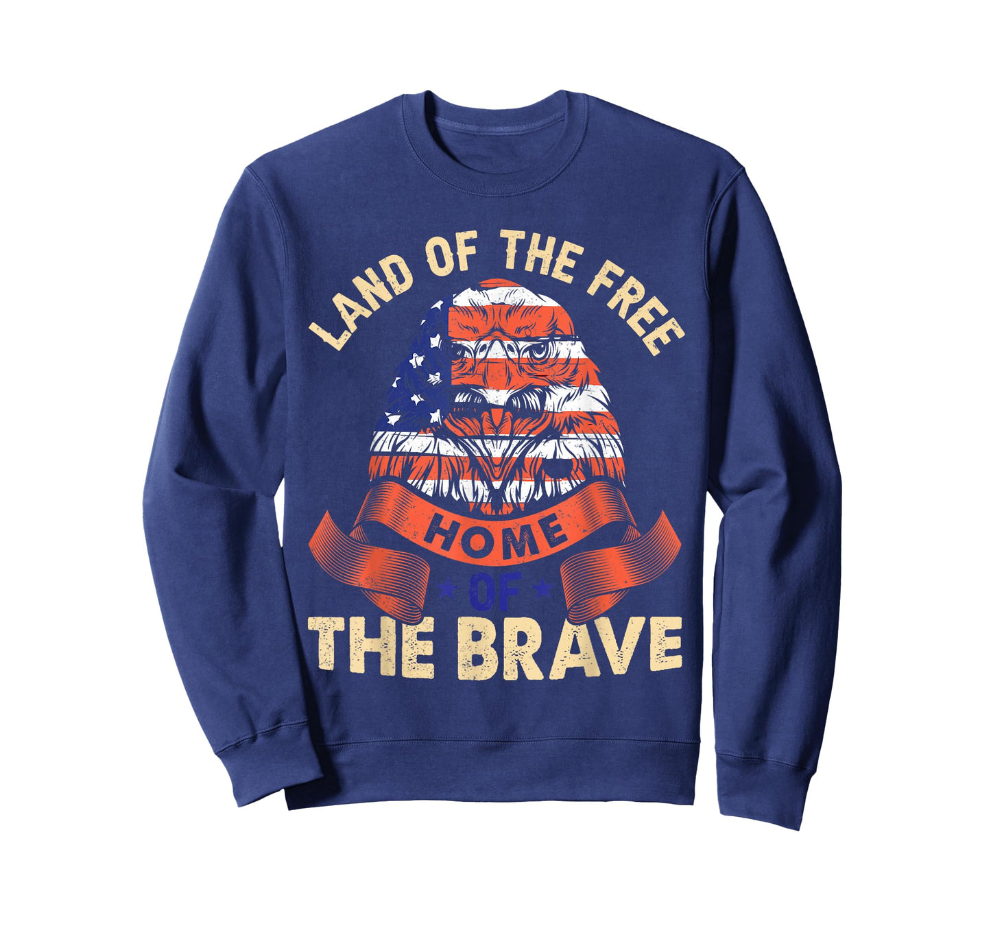 Land of The Free Home of The Brave - Patriotic Vintage T-Shirt