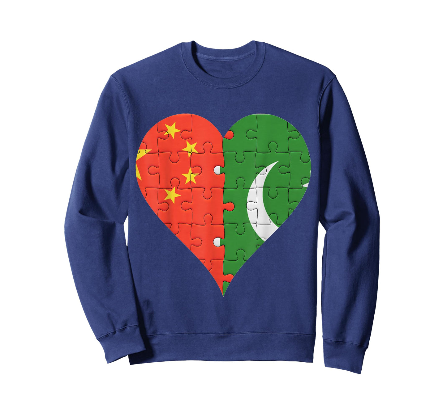Chinese Pakistani Flag Heart T-Shirt