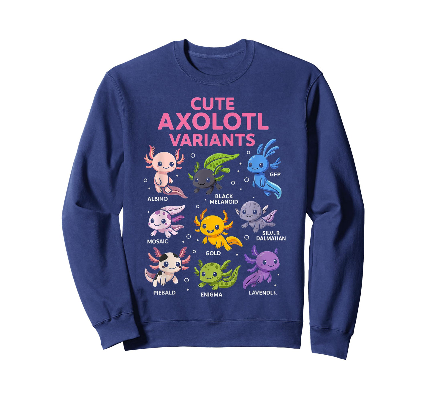 Cute Axolotl Variants Design for Animal Lovers Kids T-Shirt