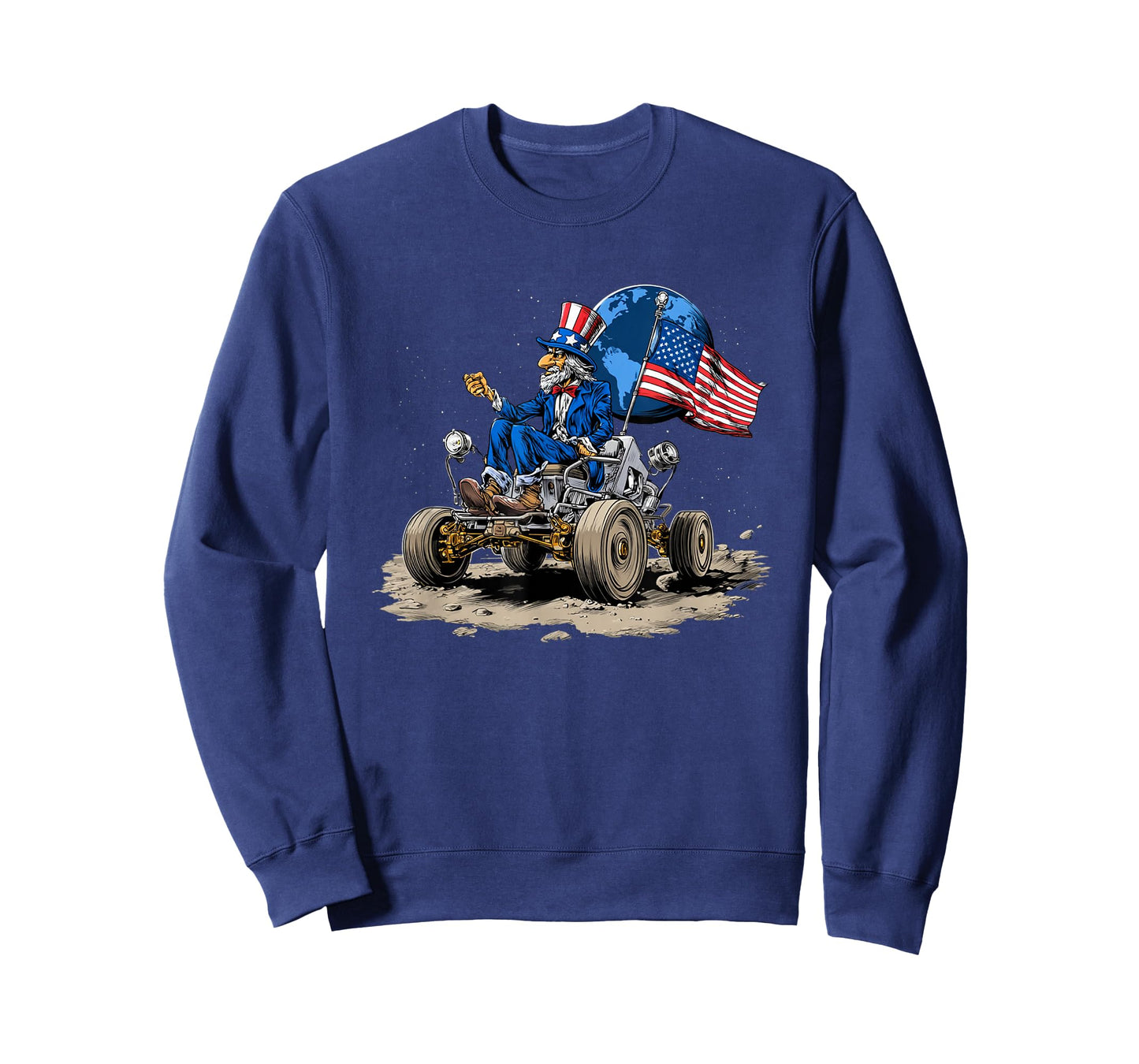 Funny Moon Rover with Patriotic US Colors for Boys and Girls T-Shirt