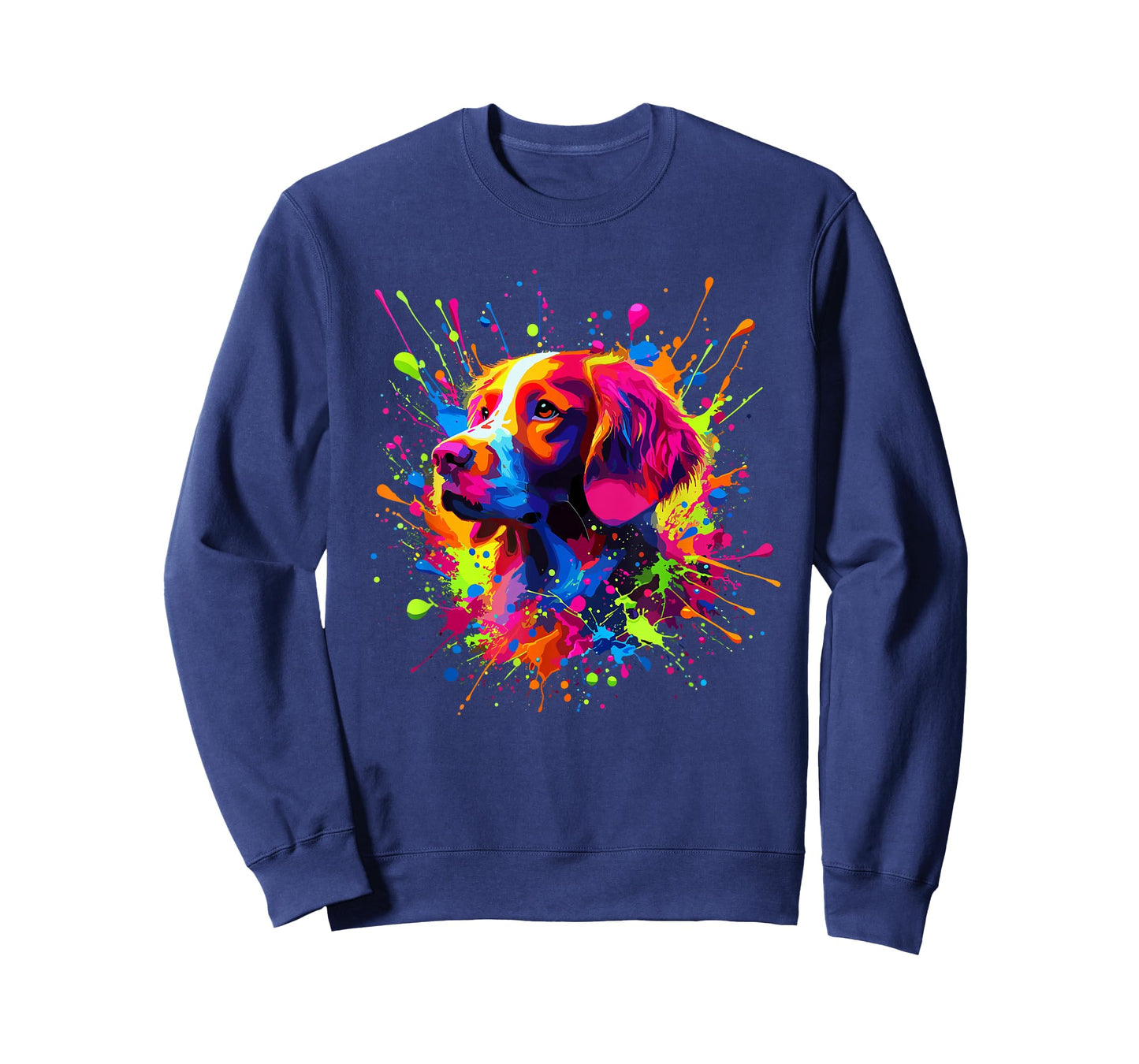 Splash Art Brittany Dog Brittany Spaniel T-Shirt