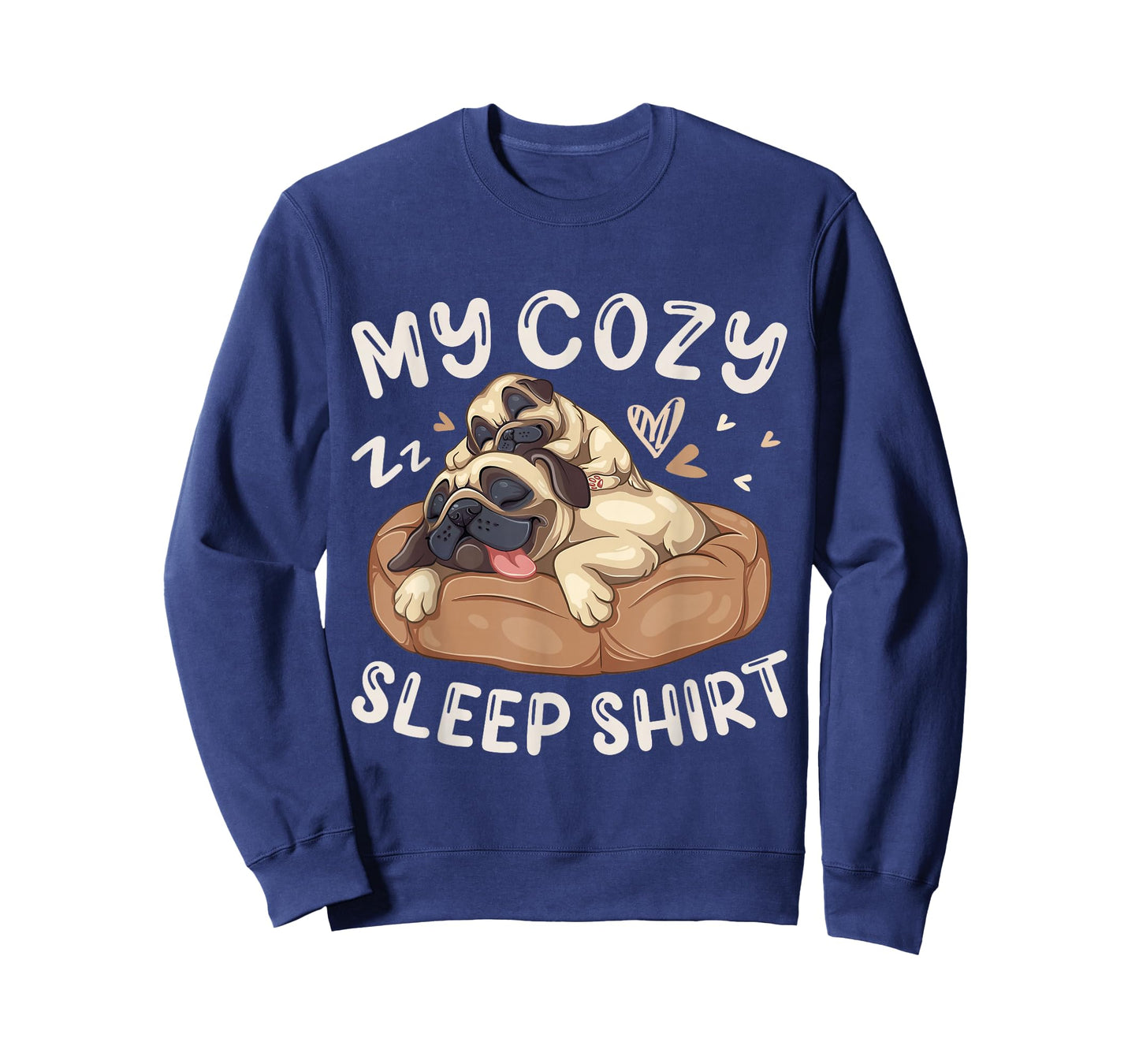 My Cozy Sleep Shirt, Pug Dog with Puppy T-Shirt