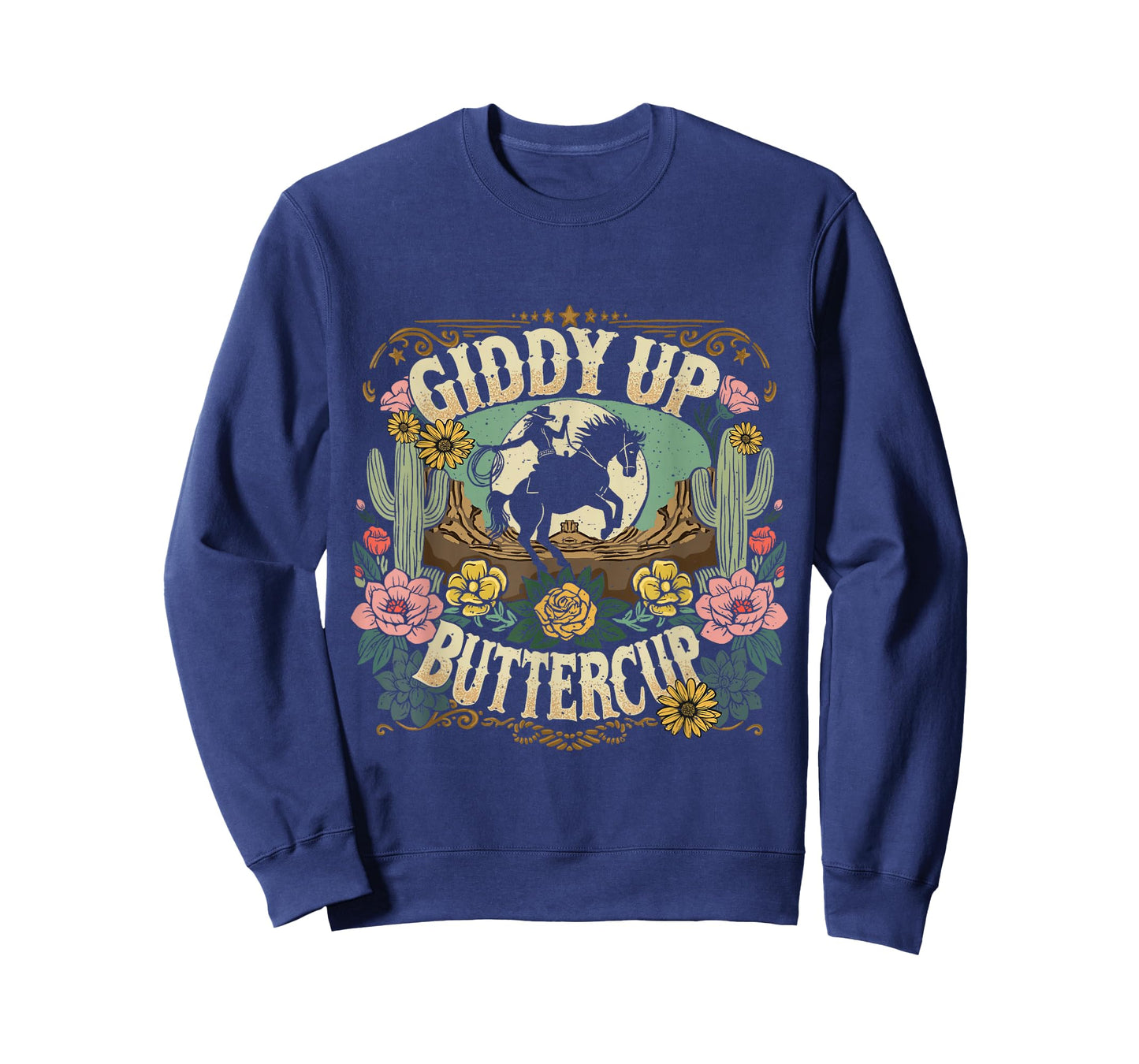 Giddy Up Buttercup Country Western, Rustic Rodeo Wear women T-Shirt