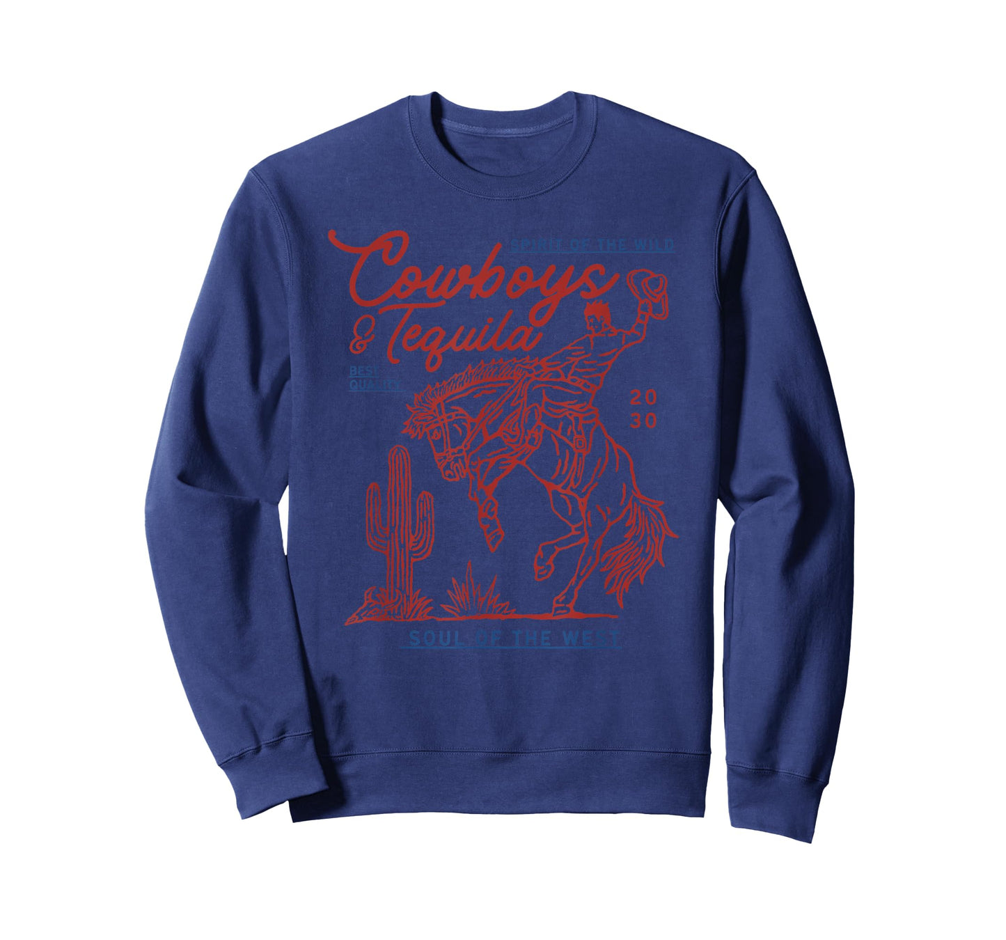Texas Cowboys and Tequila Vintage Country Rodeo T-Shirt