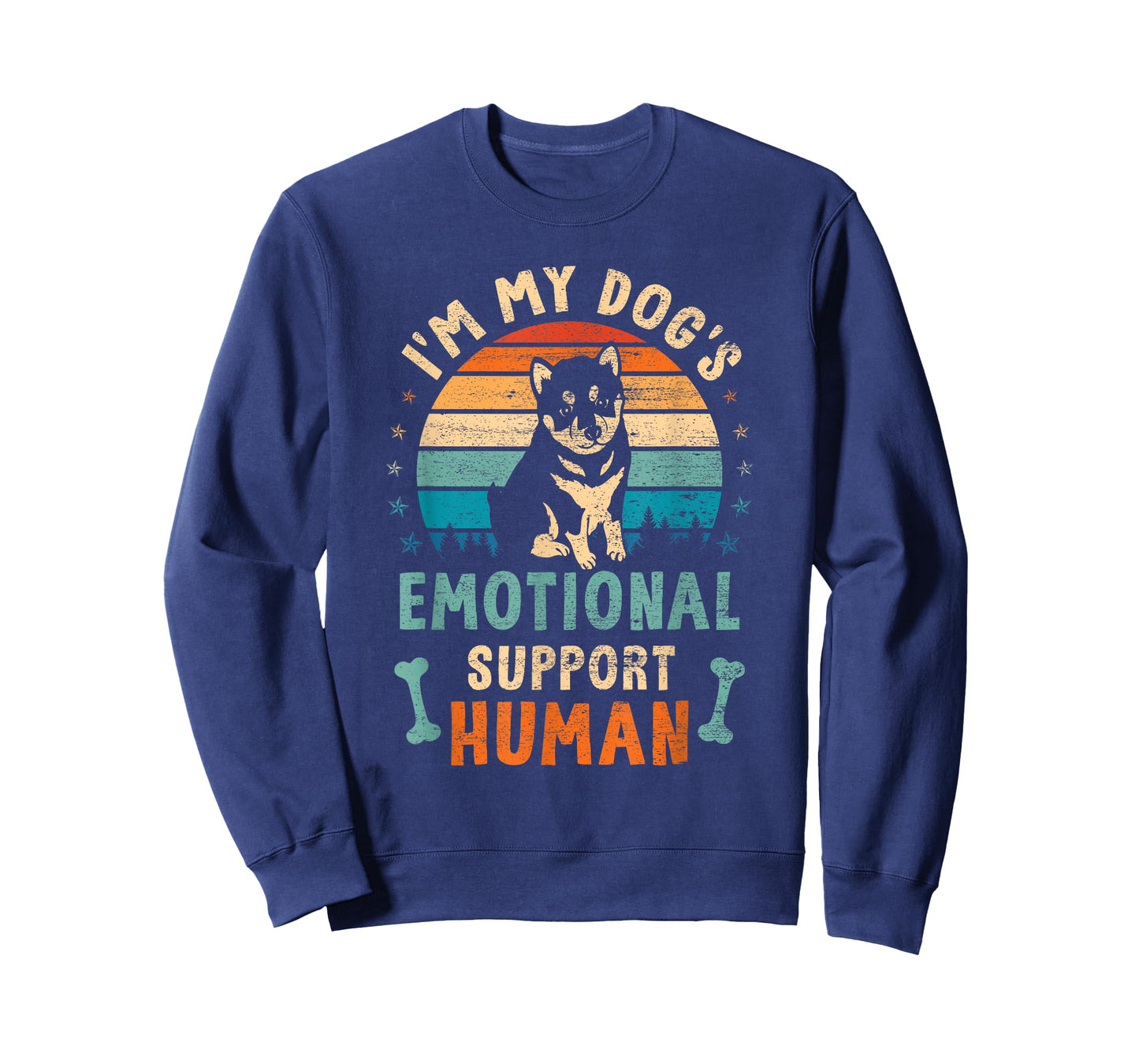 I'm My Dog's Emotional Supports Human Vintage Dog Lover T-Shirt
