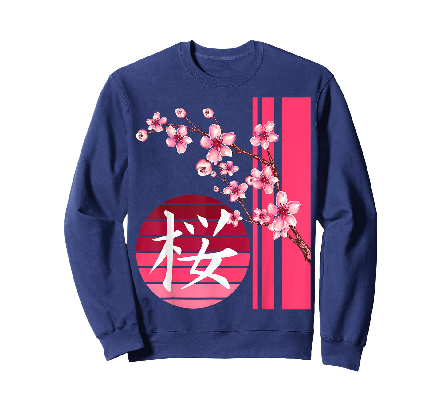 Sakura Flowers Spring Cherry Blossoms Japanese Kanji Print T-Shirt
