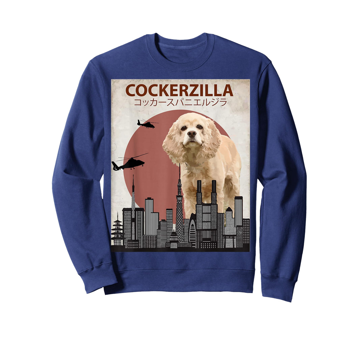 Cockerzilla Funny Cocker Spaniel T-Shirt | Dog Lovers Gift T-Shirt