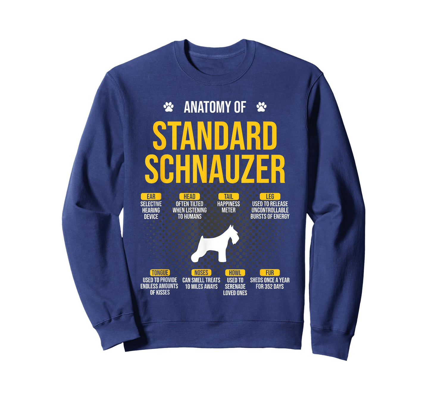 Anatomy Of Standard Schnauzer Dog Lover T-Shirt