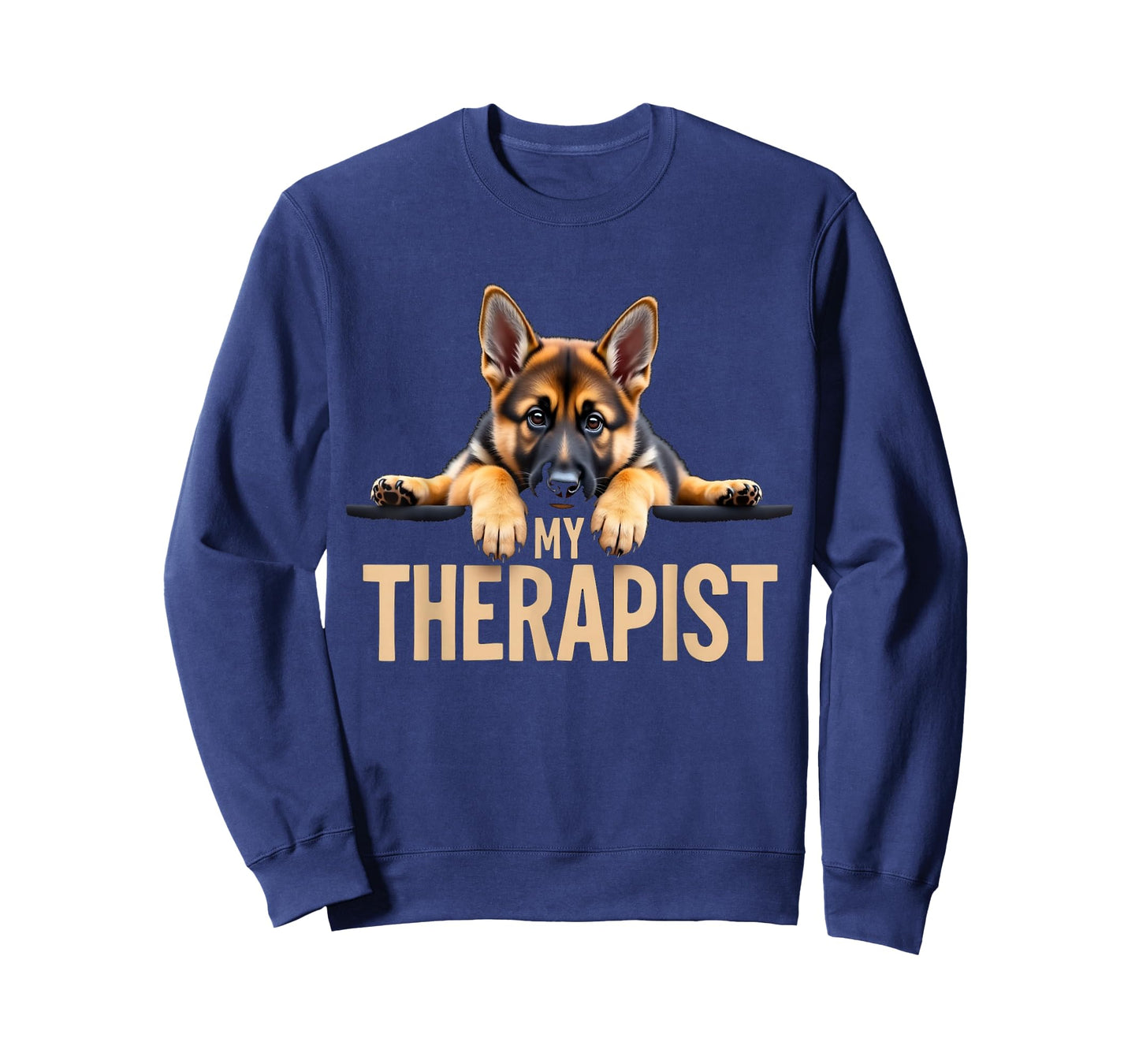 Funny GSD Shep Puppy My Therapist German Shepherd Dog T-Shirt