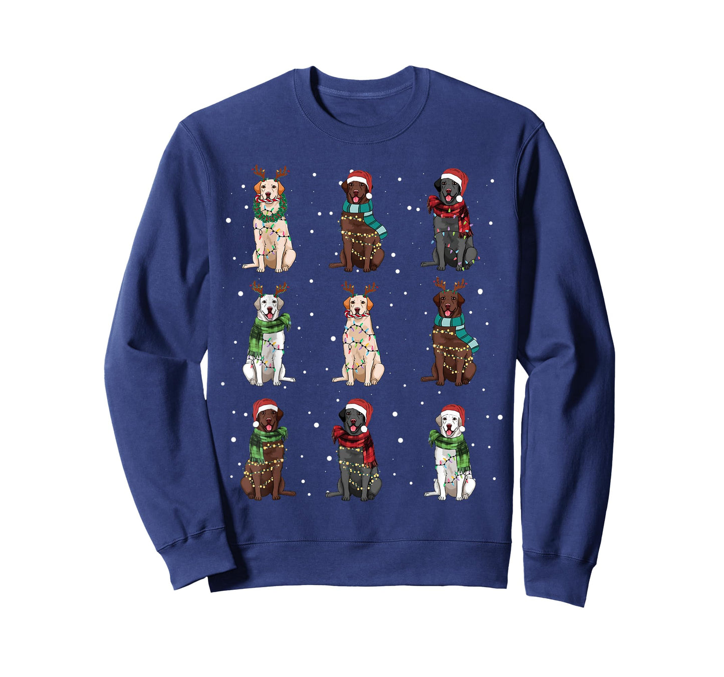 Christmas Lights Labrador Dog Lover Funny Xmas Dogs PJ Gifts T-Shirt