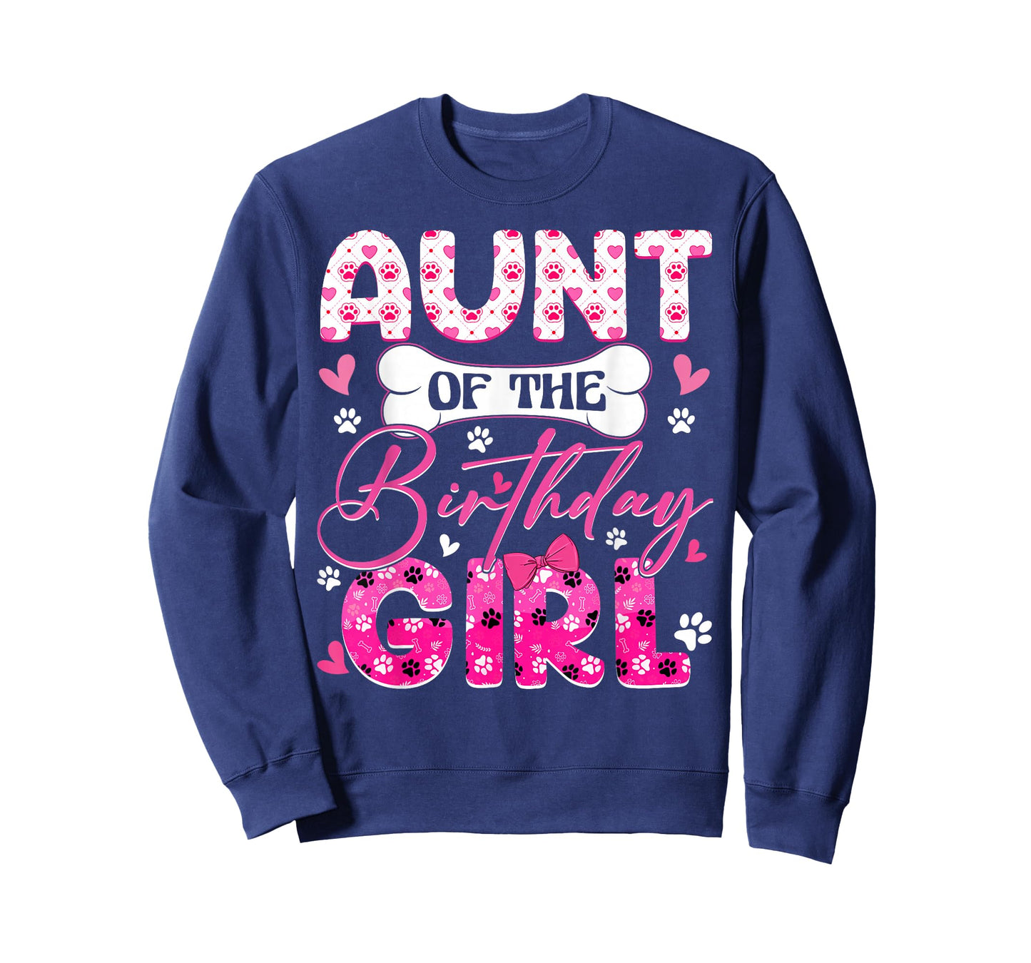 Aunt Of The Birthday Girl Dogs Paw Theme Family Bday Party T-Shirt