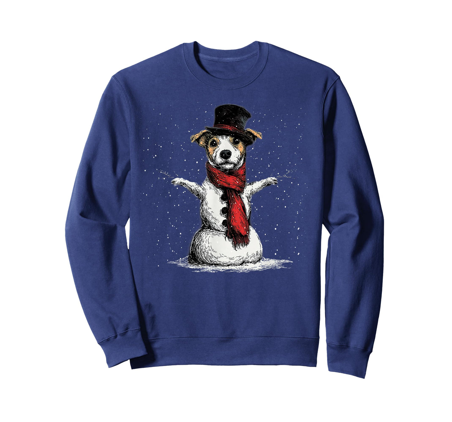 Funny Jack Russell Dog Christmas Snowman Xmas Pajama T-Shirt