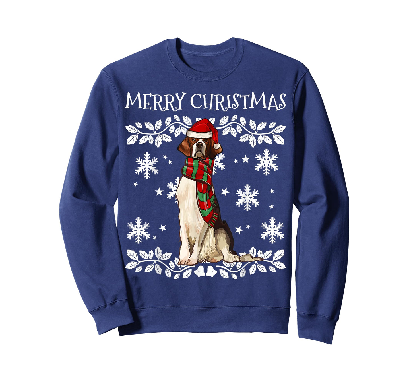 Merry Christmas Ornament Irish Red White Setter Xmas Santa T-Shirt