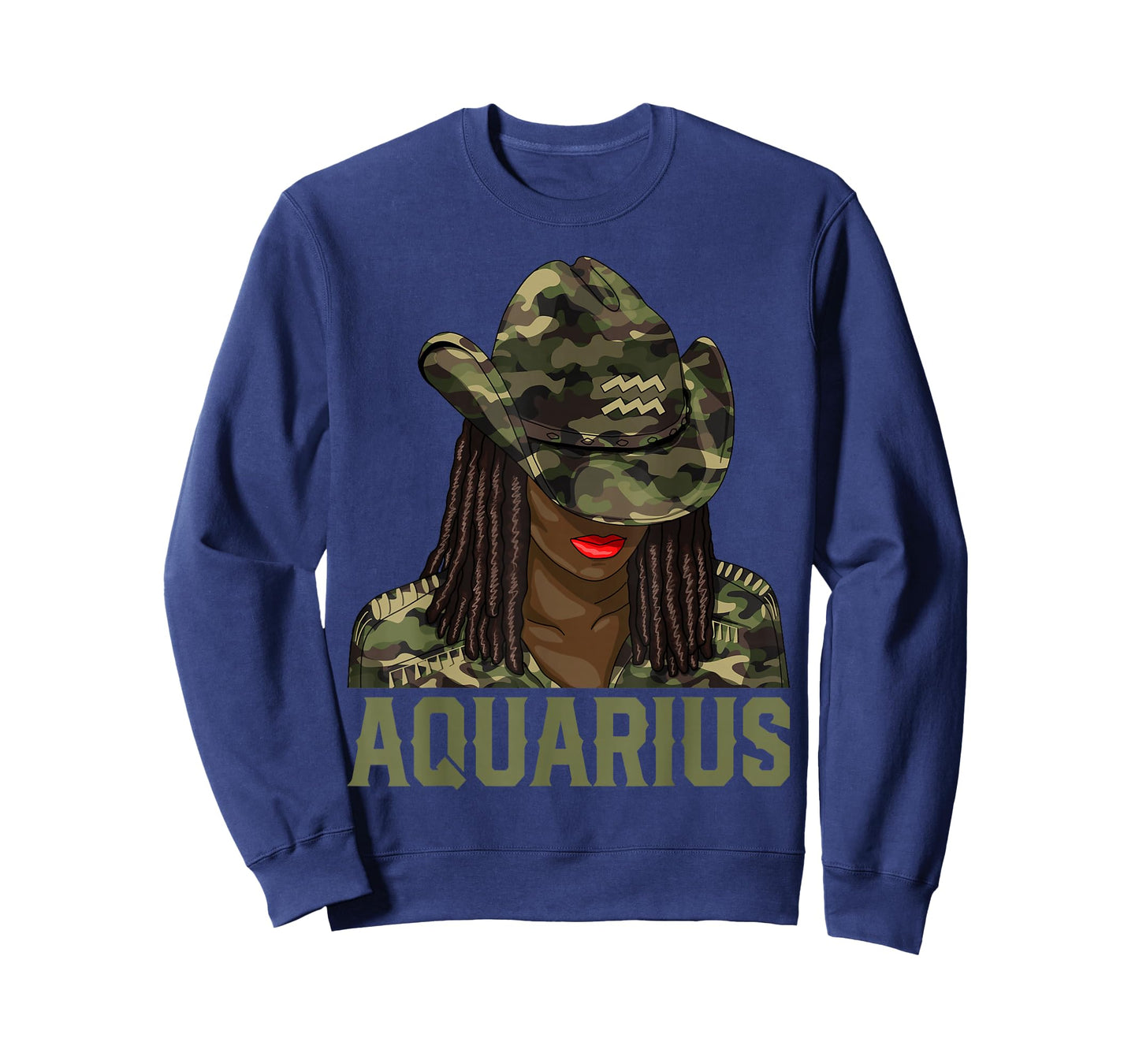 Aquarius Western Black Cowgirl Camo African American Zodiac T-Shirt